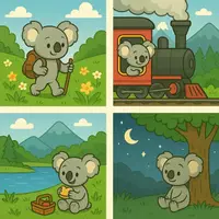 Vorschau - Fördermaterial/Inklusion - Koalaklasse - Bildergeschichten schreiben - Deckblatt