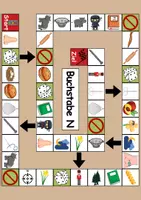 Vorschau - Arbeitsblätter - Brettspiel Buchstabe N Wortschatzspiel Grundschule DaZ/DaF/Deutsch - Seite 1