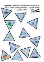 Vorschau - Arbeitsblätter - GRATIS Legestern Buchstabe N Wortschatz - DaZ/DaF, Deutsch (Klassen 1 und 2) - Seite 1