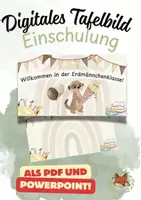 Vorschau - Präsentationen/Tafelbilder - Digitales Tafelbild Willkommen in der Erdmännchenklasse - Deckblatt