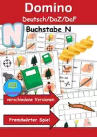 Vorschau - Spiele - Domino Buchstabe N - Bastelvorlage - DaZ/DaF, Deutsch (Wortschatz) - Deckblatt