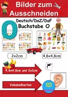 Vorschau - Arbeitsblätter - Vokabelbilder Buchstabe O - Bilder zum ausschneiden (Klasse 1 und 2) - Deckblatt