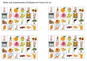 Vorschau - Arbeitsblätter - Vokabelbilder Buchstabe O - Bilder zum ausschneiden (Klasse 1 und 2) - Seite 2