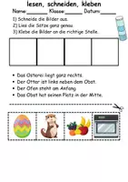 Vorschau - Mal- und Bastelvorlagen - Buchstabe O Leserätsel - Lesen, schneiden, kleben - DaZ/DaF, Deutsch, Sachunterricht - Seite 2