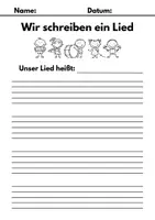 Vorschau - Arbeitsblätter - Musikstück komponieren: Leeres Notenblatt + Handout (PDF) - Deckblatt