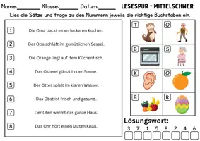 Vorschau - Spiele - Lesespur / Leserätsel Thema Buchstabe O - DaZ/DaF, Deutsch - Seite 2