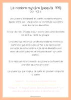 Aperçu - Jeux - Jeu du Nombre mystère jusqu'à 999 - Page 1