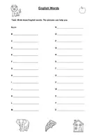 Vorschau - Arbeitsblätter - Words, Colours and Numbers (PDF and Word) - Deckblatt