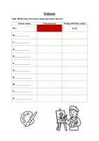 Vorschau - Arbeitsblätter - Words, Colours and Numbers (PDF and Word) - Seite 2