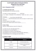 anteprima - Esercizi - Raccolta di materiali: Principali catene montuose italiane - Pagina 1