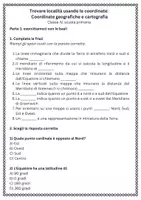 anteprima - Esercizi - Raccolta di materiali: Coordinate geografiche e cartografia - Pagina 1