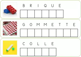 Aperçu - Apprentissages en autonomie - Atelier de vocabulaire mots à assembler - Page 2