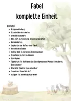 Vorschau - Arbeitsblätter - Fabel - komplette Einheit - Deckblatt