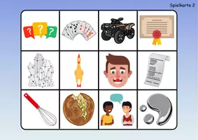 Vorschau - Mal- und Bastelvorlagen - Wortschatz Bingo - Buchstabe Q (Klasse 1 und 2) - Seite 2
