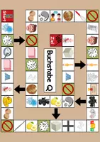 Vorschau - Mal- und Bastelvorlagen - Brettspiel Buchstabe Q Wortschatzspiel Grundschule DaZ/DaF/Deutsch - Seite 1
