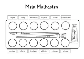 Vorschau - Arbeitsblätter - Mein Malkasten - Wasserfarben - Seite 1