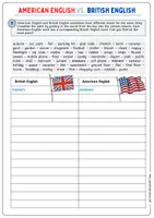Vorschau - Arbeitsblätter - American English vs. British English – Worksheet Package (vocabulary, spelling, pronunciation) - Seite 1