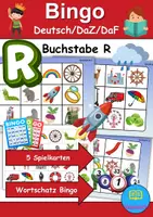 Vorschau - Arbeitsblätter - Wortschatz Bingo - Buchstabe R (Klasse 1 und 2) - Deckblatt