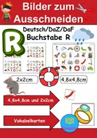 Vorschau - Arbeitsblätter - Vokabelbilder Buchstabe R - Bilder zum ausschneiden (Klasse 1 und 2) - Deckblatt