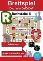 Vorschau - Spiele - Brettspiel Buchstabe R Wortschatzspiel Grundschule DaZ/DaF/Deutsch - Deckblatt