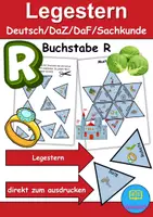 Vorschau - Arbeitsblätter - GRATIS Legestern Buchstabe R Wortschatz - DaZ/DaF, Deutsch (Klassen 1 und 2) - Deckblatt