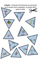Vorschau - Arbeitsblätter - GRATIS Legestern Buchstabe R Wortschatz - DaZ/DaF, Deutsch (Klassen 1 und 2) - Seite 1