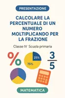 anteprima - Presentazioni / Lavagne - Calcolare la percentuale di un numero moltiplicando per la frazione - Pagina di copertina