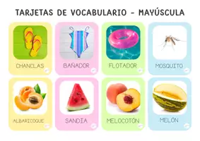 Vista previa - Refuerzo / NEE / Materiales de apoyo - BINGO DE VERANO: LETRA MAYÚSCULA Y LIGADA - página 3