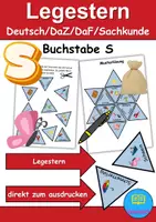 Vorschau - Spiele - GRATIS Legestern Buchstabe S Wortschatz - DaZ/DaF, Deutsch (Klassen 1 und 2) - Deckblatt