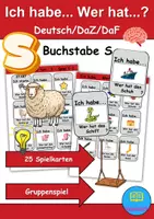 Vorschau - Spiele - Ich habe, wer hat? (Buchstabe S) 1. Klasse Deutsch, DaZ/DaF - Wortschatz Förderung, Hörverstehen, Leseverstehen - Gruppenspiel - Deckblatt