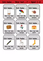 Vorschau - Spiele - Ich habe, wer hat? (Buchstabe S) 1. Klasse Deutsch, DaZ/DaF - Wortschatz Förderung, Hörverstehen, Leseverstehen - Gruppenspiel - Seite 2