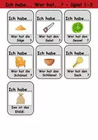 Vorschau - Spiele - Ich habe, wer hat? (Buchstabe S) 1. Klasse Deutsch, DaZ/DaF - Wortschatz Förderung, Hörverstehen, Leseverstehen - Gruppenspiel - Seite 3