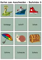 Vorschau - Spiele - Merk es dir Buchstabe S (Bild-Wort) - DaZ/DaF, Deutsch (Klasse 1 bis 4) - Seite 2