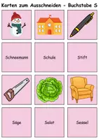 Vorschau - Spiele - Merk es dir Buchstabe S (Bild-Wort) - DaZ/DaF, Deutsch (Klasse 1 bis 4) - Seite 3
