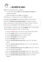 Vorschau - Arbeitsblätter - Satzglieder bestimmen nach Montessori mit dem Satzstern. Bestimmung des Ortes und der Zeit! - Seite 1