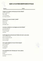 anteprima - Quiz - Le catene montuose d´Italia - Pagina 1