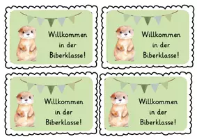 Vorschau - Bildkarten - Willkommenskärtchen Biberklasse - Seite 3