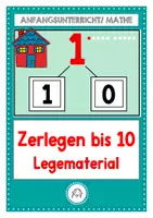 Vorschau - Fördermaterial/Inklusion - Zerlegen bis 10. Legematerial - Deckblatt