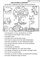 Vorschau - Arbeitsblätter - Lesen und Malen Herbst. Leseförderung, Lesetraining Klasse 2, Klasse 3, Klasse 4, DaZ - Seite 3