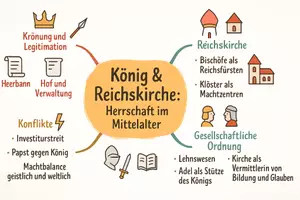 Vorschau - Arbeitsblätter - Arbeitsblatt "König & Reichskirche: Herrschaft im Mittelalter" + interaktive Lösung & MP3 + Mindmap + Infografik - Seite 2