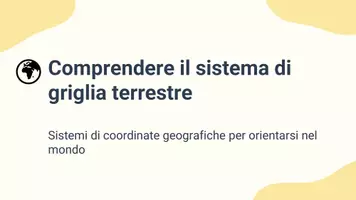 anteprima - Presentazioni / Lavagne - Comprendere il sistema di griglia terrestre - Pagina 1