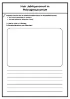 Vorschau - Arbeitsblätter - AB Lieblingsmoment Philosophie - Deckblatt