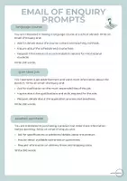 Vorschau - Arbeitsblätter - Email of Enquiry Prompts - Seite 1