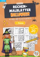 Vorschau - Arbeitsblätter - 8 Rechenmalblätter zu Halloween (Zahlenraum 20) - Deckblatt