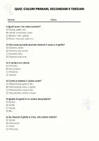 anteprima - Quiz - Colori primari, secondari e terziari - Pagina 1