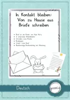 Vorschau - Arbeitsblätter - In Kontakt bleiben Zu Hause Briefe schreiben - Deckblatt