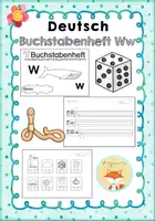 Vorschau - Arbeitsblätter - Miniheft zum Buchstaben W w - Deckblatt