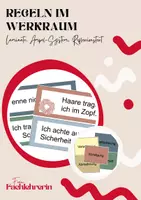 Vorschau - Lehrpläne/Lehrermaterial - Werkraum-Regeln | Ampelsystem | Reflexionstext - Deckblatt