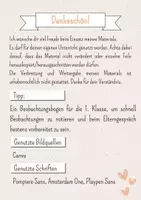 Vorschau - Anderer Materialtyp - Beobachtungsbogen für die 1. Klasse - Seite 2