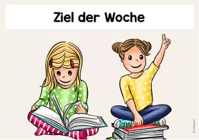 Vorschau - Poster - Wochenziel/ Ziel der Woche - Überblick (beige und blau) - Seite 3
